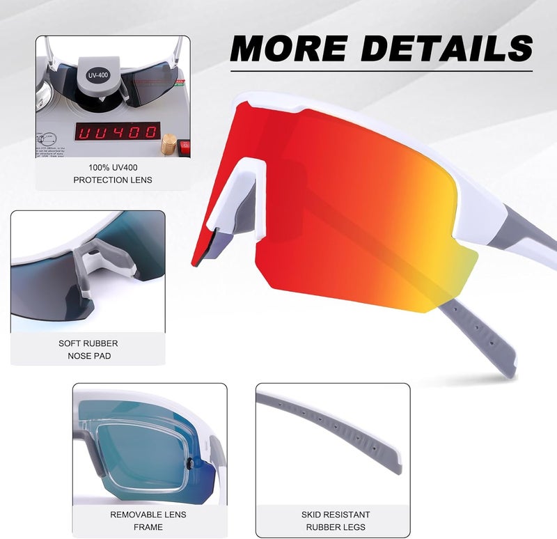 BangLong Polarized Sports Sunglasses for Men Women - UV Protection Sun Glasses for Running Baseball Cycling Bike Fishing - Image 5